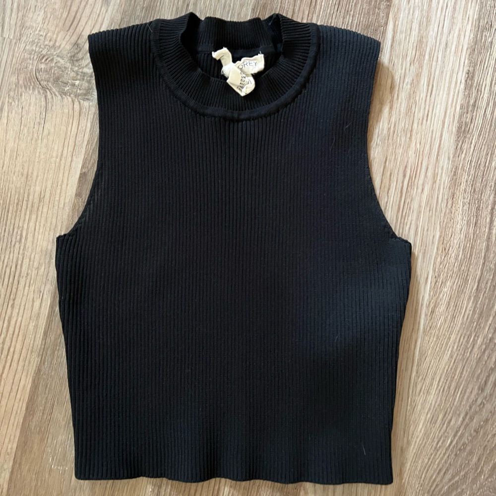 Happily Grey black crop sweater tank